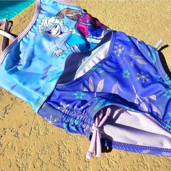 Disney's Frozen one-piece cutout tie back swimsuit - Picture 6 of 16